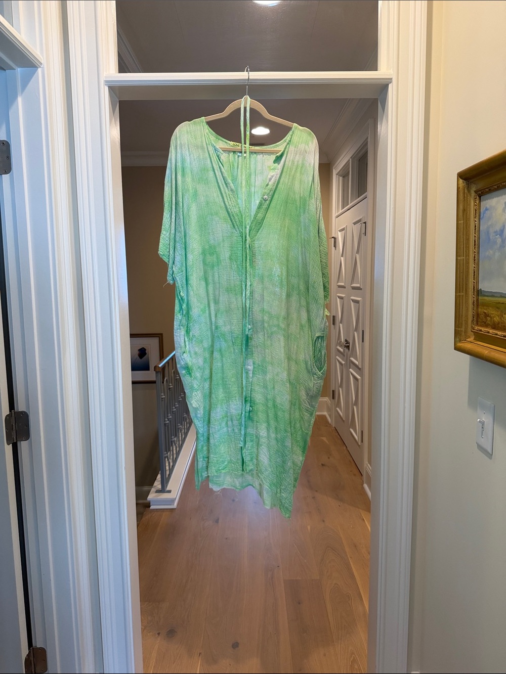 Love Tanjane Light Green and blue Tie-Dye dress